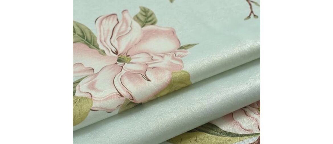 Deal American Curtains for Living Room High-grade Curtain Fabric White Silk Single Velvet Printing