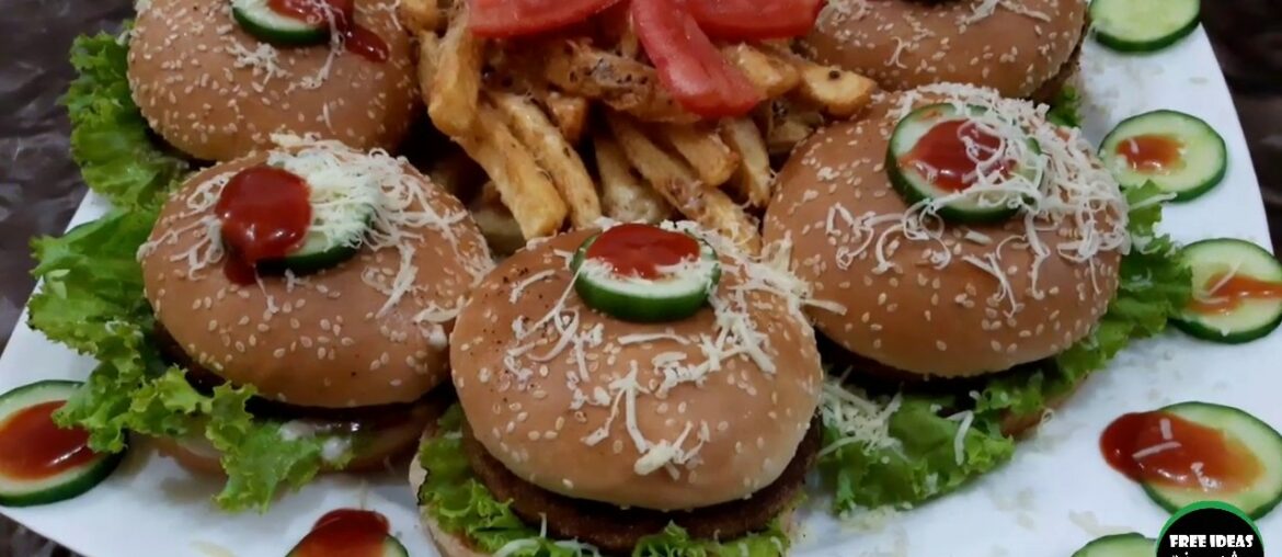 french fries chicken burger recipe in urdu || 29 Apr 2020