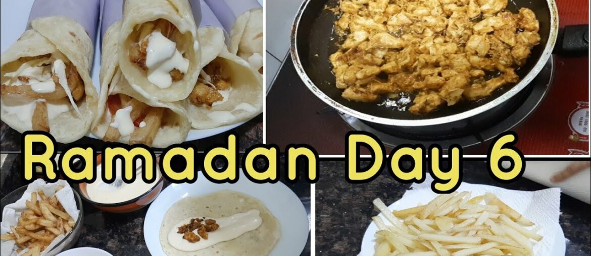 അറബിക് Style ഷവ൪മ്മ വീട്ടിൽ/Home made khuboos,French Fries,Mayonaise/Ramadan Recipe