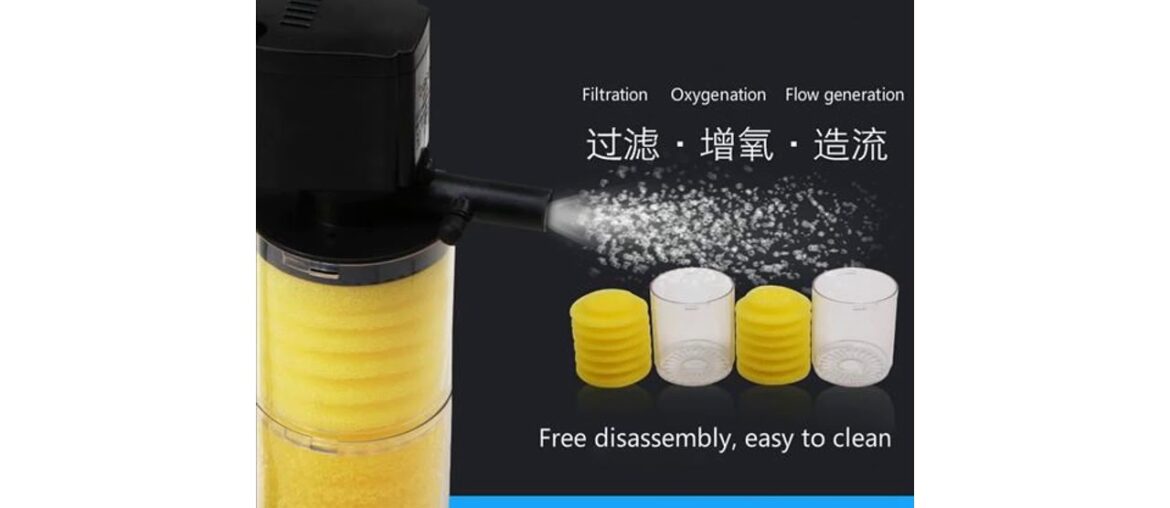 Top Three in one Aquarium Fish Tank Filter Pump Internal Filter Sponges Multifunction Submersible P