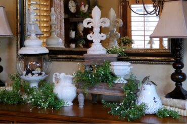 FRENCH COUNTRY RUSTIC FARMHOUSE COLLABORATION - LIZ AT TRADITIONS BY THE SEASONS -DECORATE WITH ME