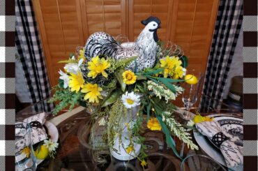 FRENCH COUNTRY FARMHOUSE KITCHEN TABLE LEMON  DECOR - DECORATE WITH ME - TABLESCAPE THURSDAY