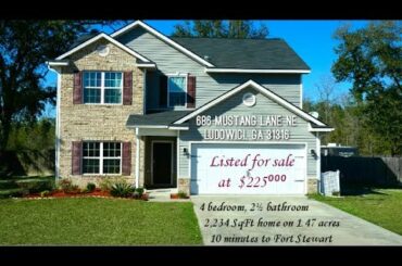 686 Mustang Lane NE, Ludowici GA- 4 bedroom home for sale- $225,000.