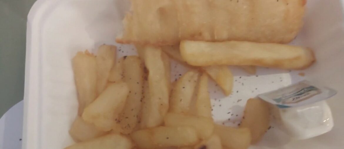 Fish n chips for lunch in Quarantine on 2/05/20 at Crowne Plaza Auckland Fish n chips for lunch in Quarantine on 2/05/20 at Crowne Plaza Auckland