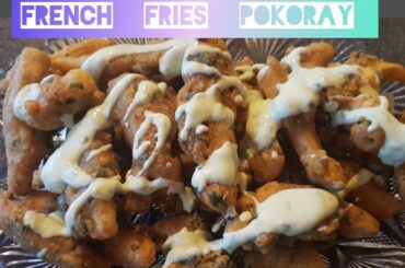 # French  fries  pokoray # / desi  French fries # Aloo kay pokory recipe  by into cooking # Ramadan