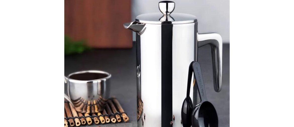 Best ROKENE Stainless Steel French Press Coffee Percolators Coffee Maker Double Walled Construction Best ROKENE Stainless Steel French Press Coffee Percolators Coffee Maker Double Walled Construction