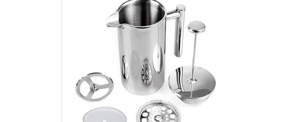Best Coffee Press Stainless Steel French Press Cafetiere Coffee Maker Double Walled Construction 3