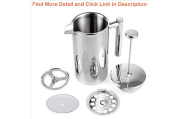 Best Coffee Press Stainless Steel French Press Cafetiere Coffee Maker Double Walled Construction 3