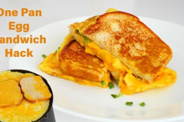 One Pan Egg Sandwich Hack | French Toast Omelette Sandwich | Egg Toast Recipe For Breakfast