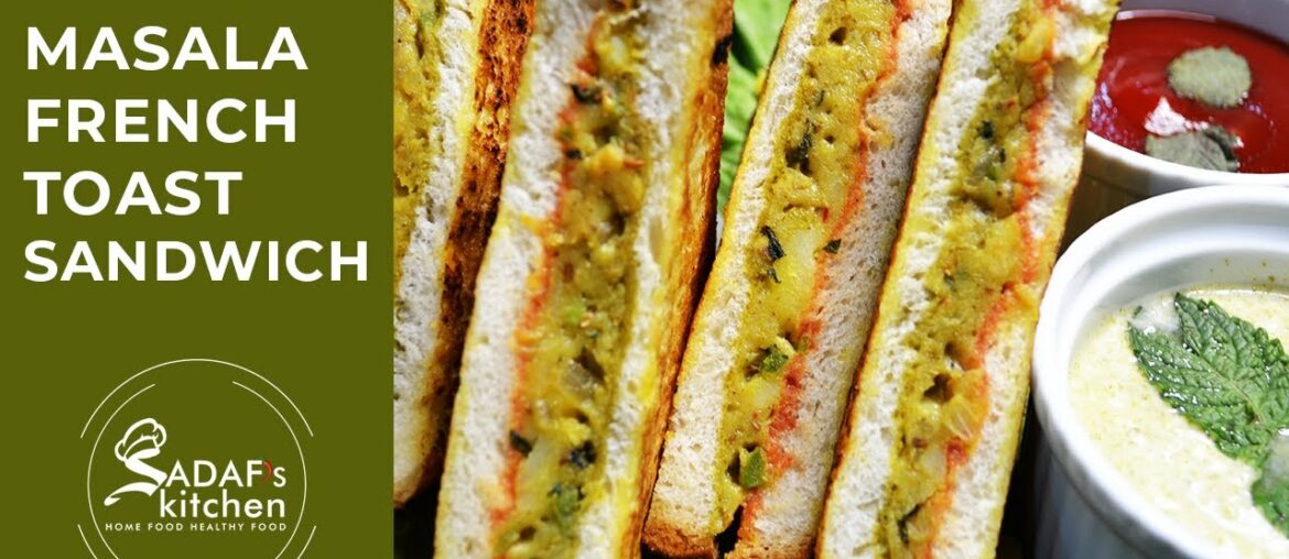 Vegge Masala French Toast Sandwich - Masala French Toast Quick, Easy Spicy Recipe - Ramadan Recipe