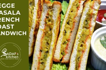 Vegge Masala French Toast Sandwich - Masala French Toast Quick, Easy Spicy Recipe - Ramadan Recipe