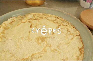 French crêpes. 프렌치 크레이프 만들기. 홈메이드 크레페
