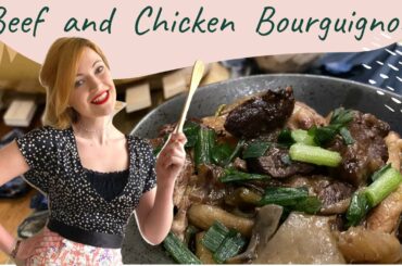 French Style Beef and Chicken Bourguignon