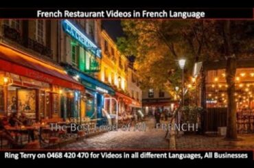 Vidéos de restaurants français en langue française / French Restaurant Videos in the French Language
