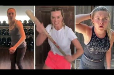 BOSS BITCH FIGHT CHALLENGE 🏏 Scarlett Johansson, Margot Robbie and Cameron Diaz join lockdown fight