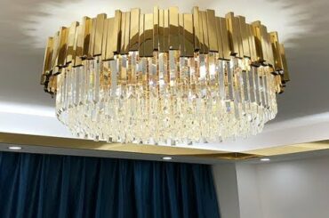 Phube Lighting Gold Crystal Ceiling Light Luxury Modern Bedroom Led Lu