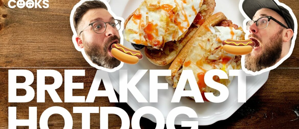 BREAKFAST meets HOTDOG?! | Best BREAKFAST HOTDOG RECIPE EVER featuring FRENCH TOAST BUN | OKAY COOKS