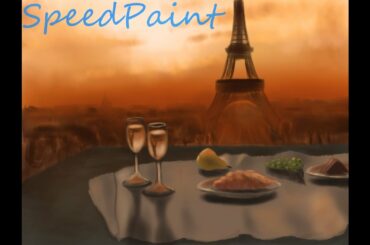 Speedpaint video | Digital drawing process of Dinner in Paris (photoshop)