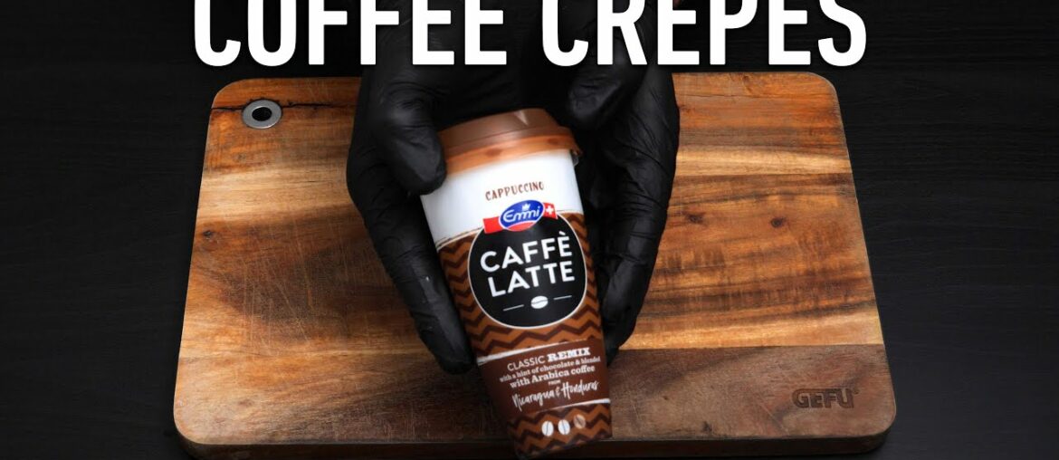 COFFEE Crepe | How To Make Sweet French Crepes With Coffee Recipe | ASMR