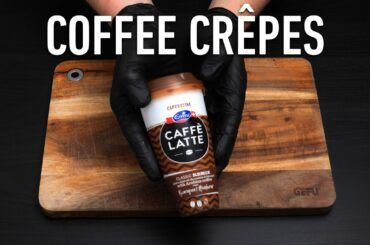 COFFEE Crepe | How To Make Sweet French Crepes With Coffee Recipe | ASMR