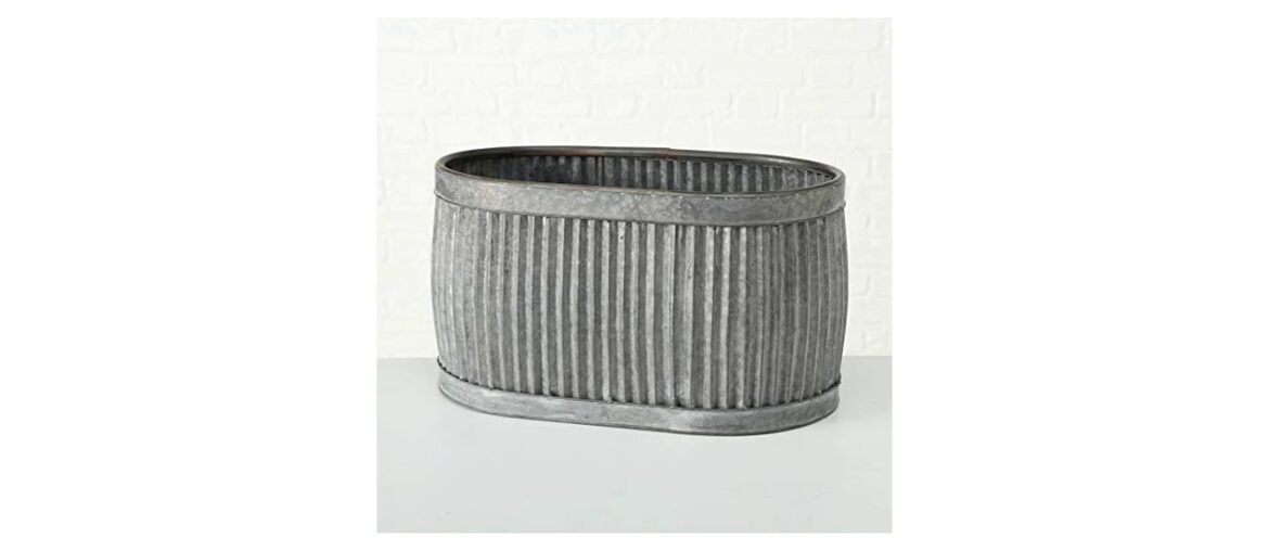 ❎ WHW Whole House Worlds French Country Style Oval Belly Planters, Set of 3, Galvanized Metal, Chub ❎ WHW Whole House Worlds French Country Style Oval Belly Planters, Set of 3, Galvanized Metal, Chub