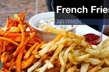 Air Fryer Recipe | Homemade French Fries (Yellow and Sweet Potatoes)