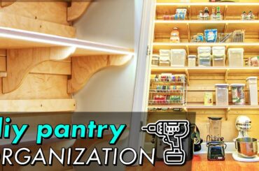 DIY PANTRY ORGANIZATION! Building French Cleat Pantry Shelving