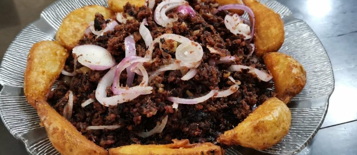 Ultimate crunchy corned beef with potato wedges