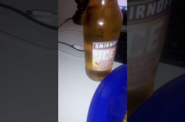 Steak and french fries in my Smirnoff for dinner