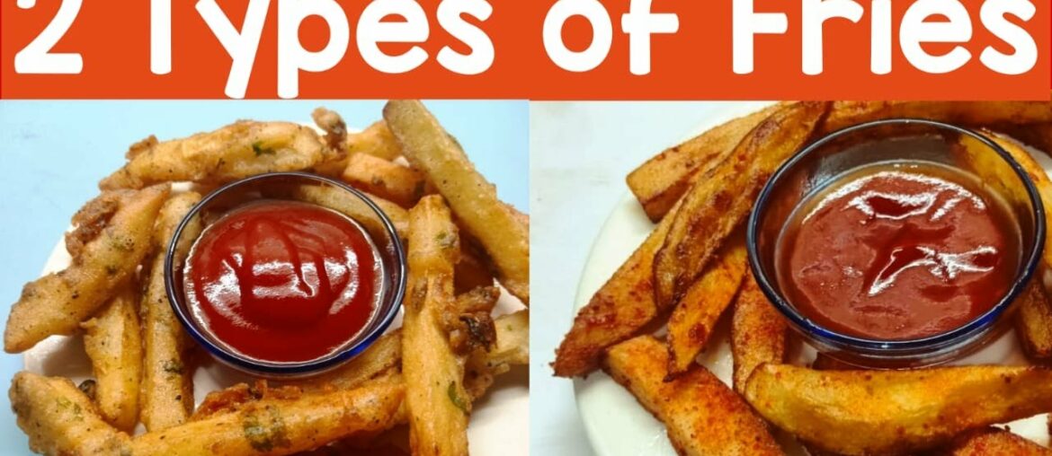 2 Types of French Fries recipes at home | Peri Peri & Garlic Coriander Fries | Easy snack recipes