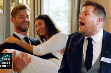 Chris Hemsworth v. James Corden - Battle of the Waiters - #LateLateLondon