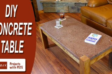 How to Make a Concrete Table - Polished Concrete Top with Recycled Glass