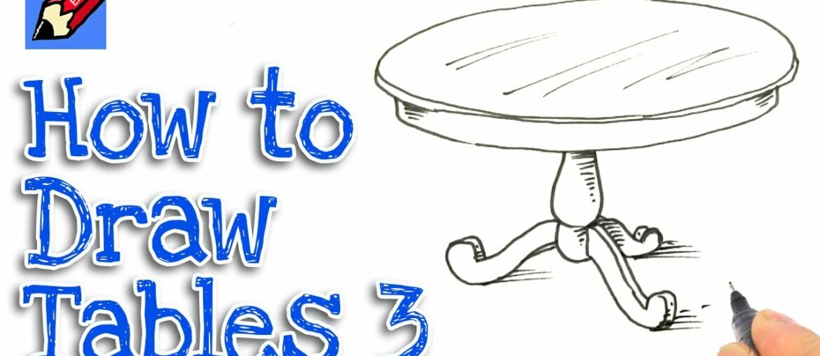 How to Draw a Round Dining Table Real Easy – Step by Step #3 How to Draw a Round Dining Table Real Easy - Step by Step #3