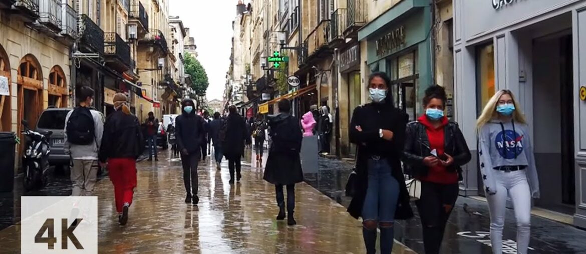 End of Lockdown in France : Return to (almost) normal life? / Bordeaux 4K Walk Rue Ste Cathrine