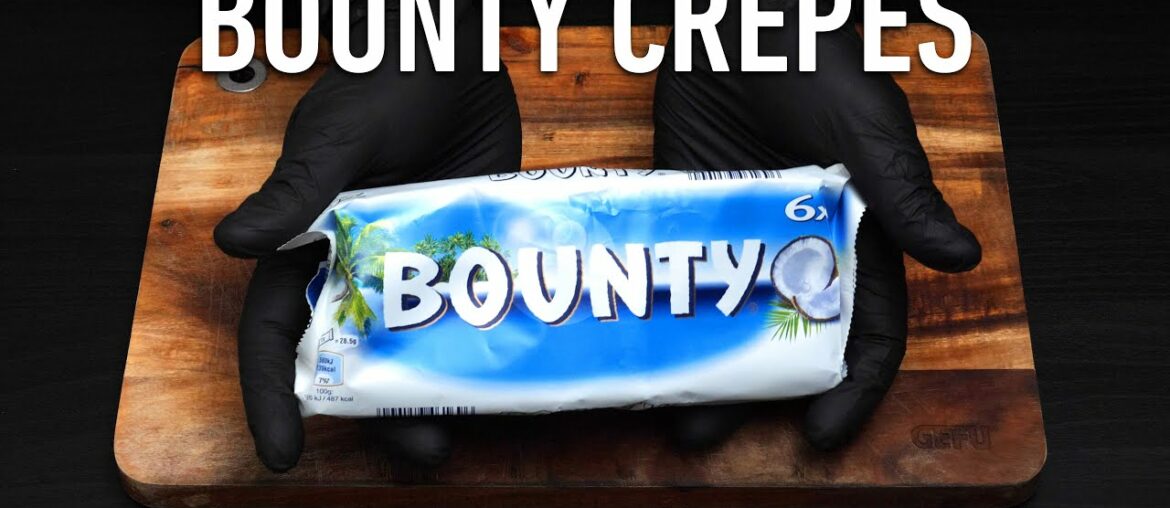 BOUNTY Crepe | How To Make Sweet French Crepes With Bounty Recipe | ASMR