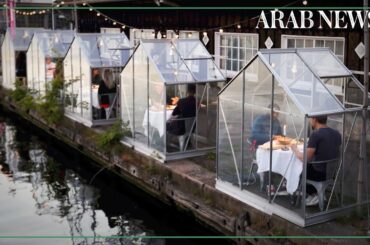 Fine dining in glass booths
