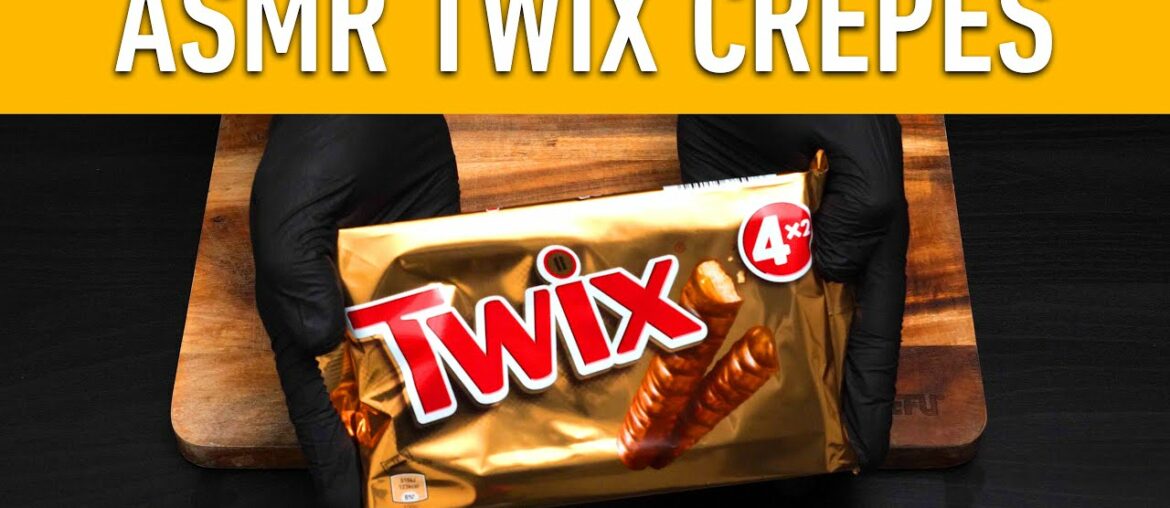 ASMR | TWIX Crepe | How To Make Sweet French Crepes With Twix Recipe ASMR | TWIX Crepe | How To Make Sweet French Crepes With Twix Recipe