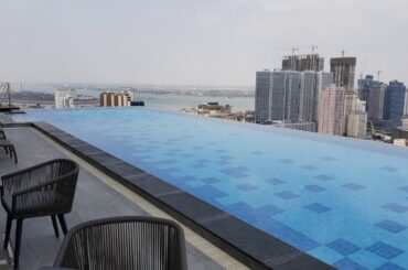Phnom Penh First Revolving Toproof E43 Skybar of The Penthouse Residence Condo 2020. Beautiful of PP