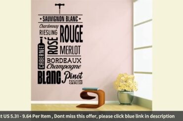 French Winery Pattern Wall Sticker Restaurant Bar Decor Kinds Of Wines