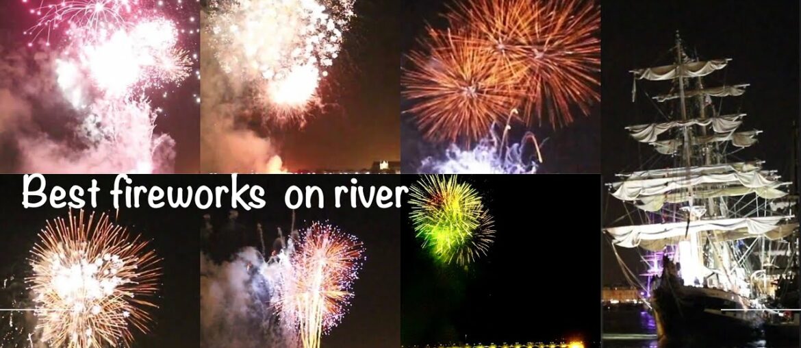Best fireworks  on river with #4K quality  in Bordeaux, France. | live music | #fireworks #bordeaux