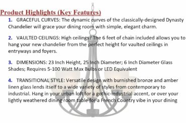 Kenroy Home 93195BBZ Dynasty 5-Light Chandelier, 25" x 25" x 23", Burnished Bronze Fini... PKR Price