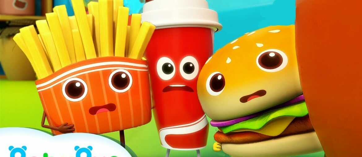 Hamburger and His Friends | Food Song | Nursery Rhymes | Kids Songs | Kids Cartoon | BabyBus