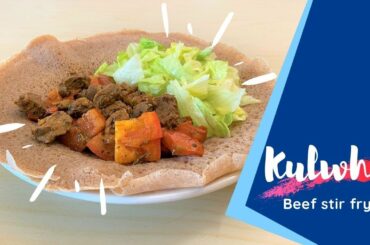 Kulwha | Beef stir fry |  African traditional dish recipe | 6 ingredients ONLY! | French subtitles