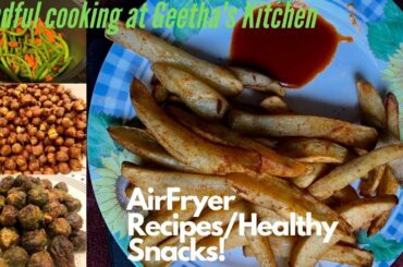 Airfryer Recipes| Roasted Chickpeas|Beans Carrot Fry|French Fries|Brussel Sprout Fry| Oven|Vegan|102