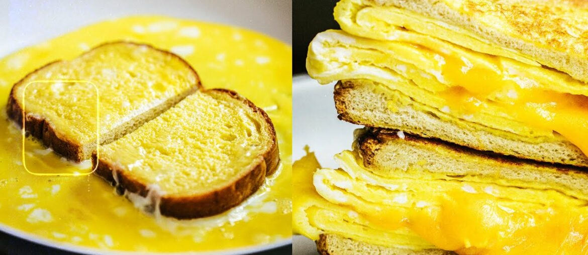 One Pan EGG TOAST Recipe - How to Make the Korean One Pan Egg Toast (3 Ways)