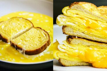 One Pan EGG TOAST Recipe - How to Make the Korean One Pan Egg Toast (3 Ways)