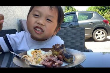JUJU MUKBANG  3 year old french baby eating alone || MamaGkids