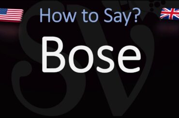 How to Pronounce Bose? (CORRECTLY)