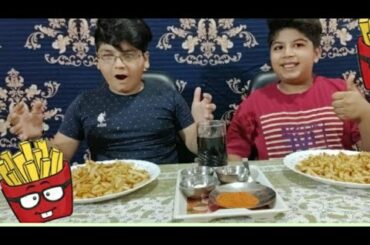 Foodie boys/French Fries🍟eating challenge/by Parth and Viren.