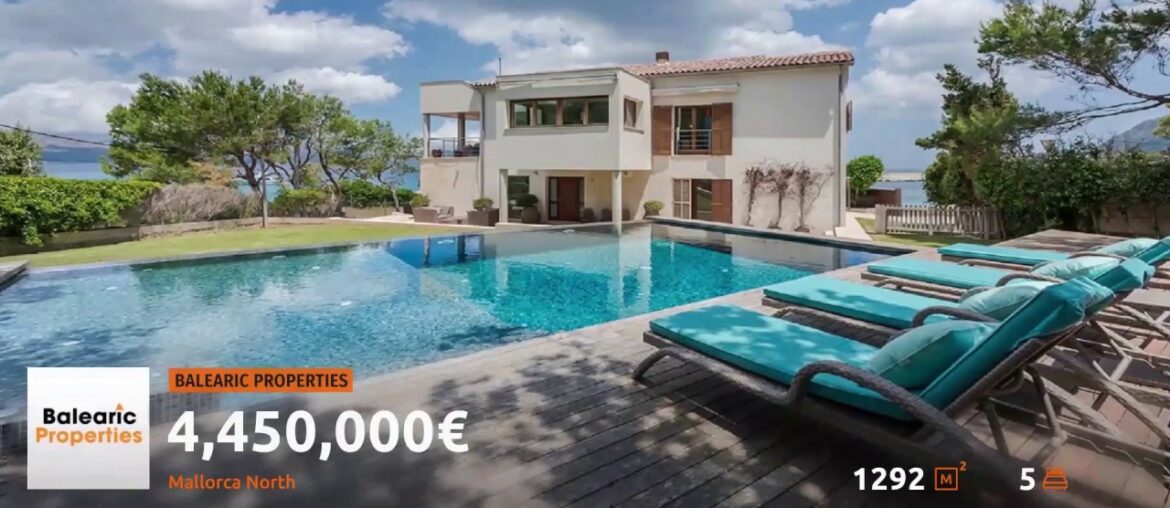Modern frontline villa in Mallorca with beach access ! Modern frontline villa in Mallorca with beach access !